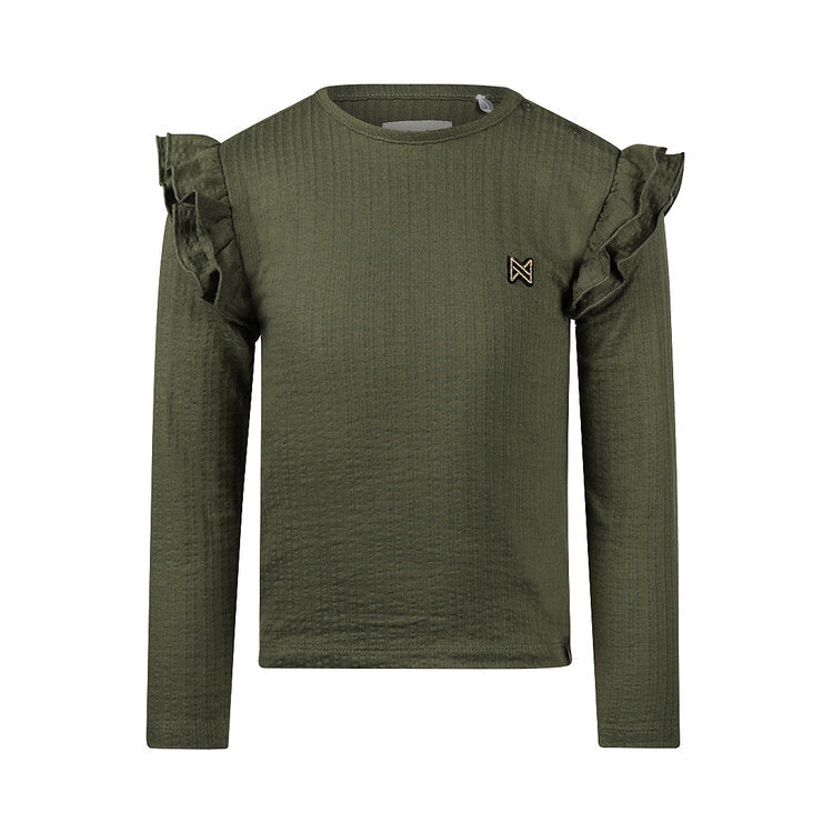Girls Long Sleeve Ruffle Top