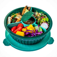 Poke Salad Bowl with Lid & Divider