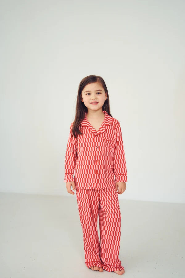 Kids Collared Bamboo Pajama Set