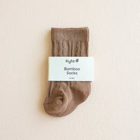 Bamboo Cable Knit Knee High Socks