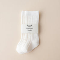Bamboo Cable Knit Knee High Socks