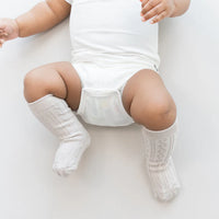 Bamboo Cable Knit Knee High Socks