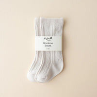 Bamboo Cable Knit Knee High Socks