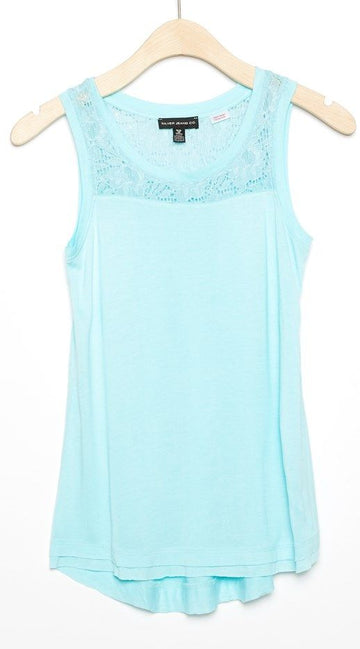 Girls Knit Mint Tank Top