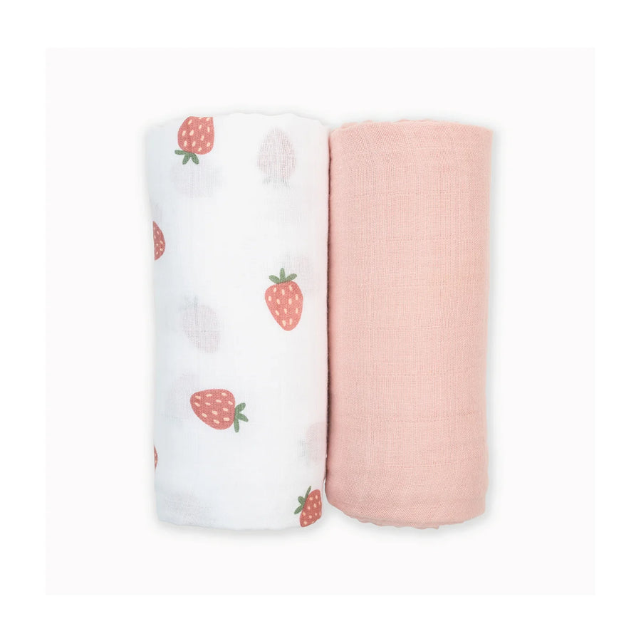 Lulujo Cotton Muslin Swaddle Blankets - 2 pack