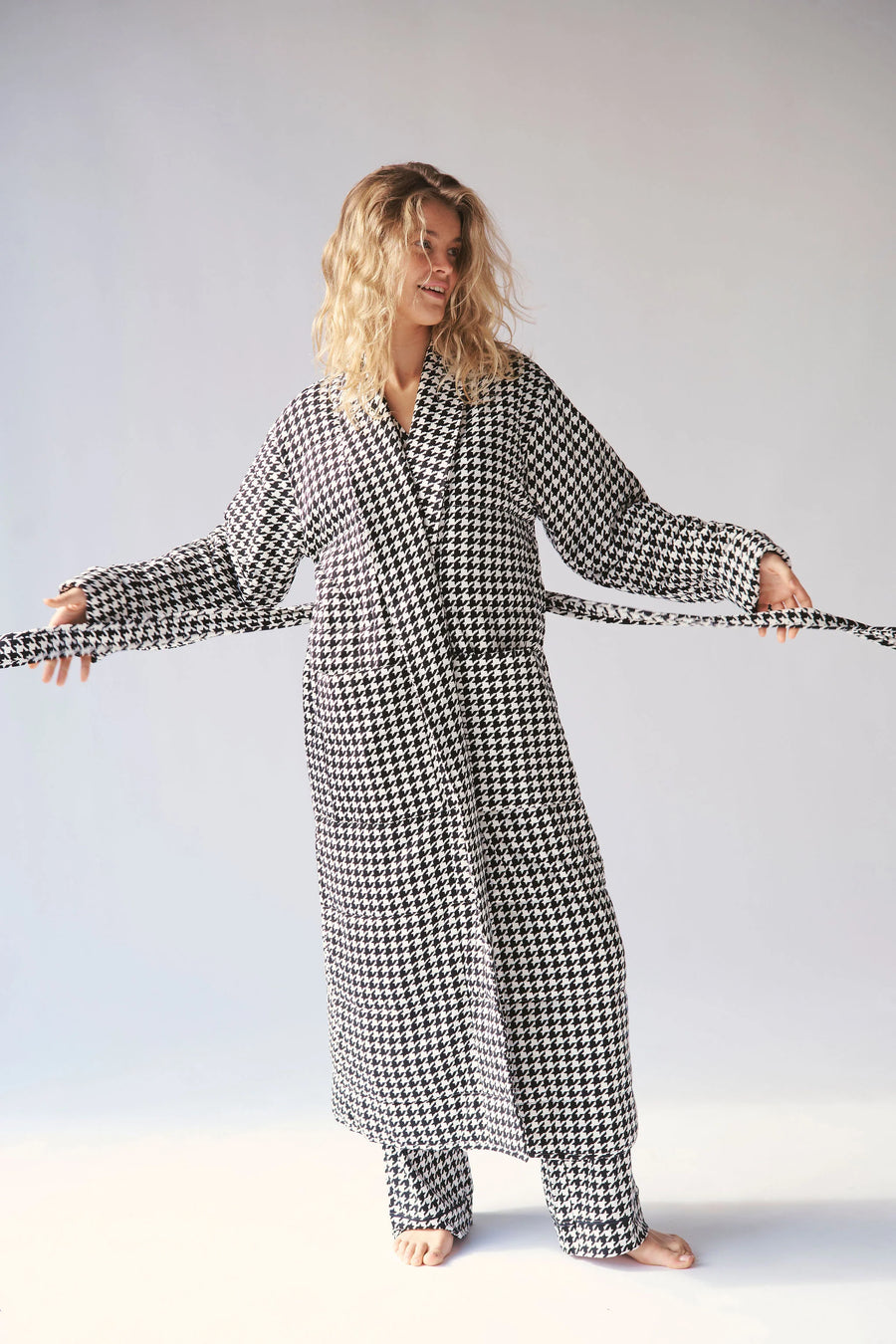 Ladies Bamboo Quilted Robe