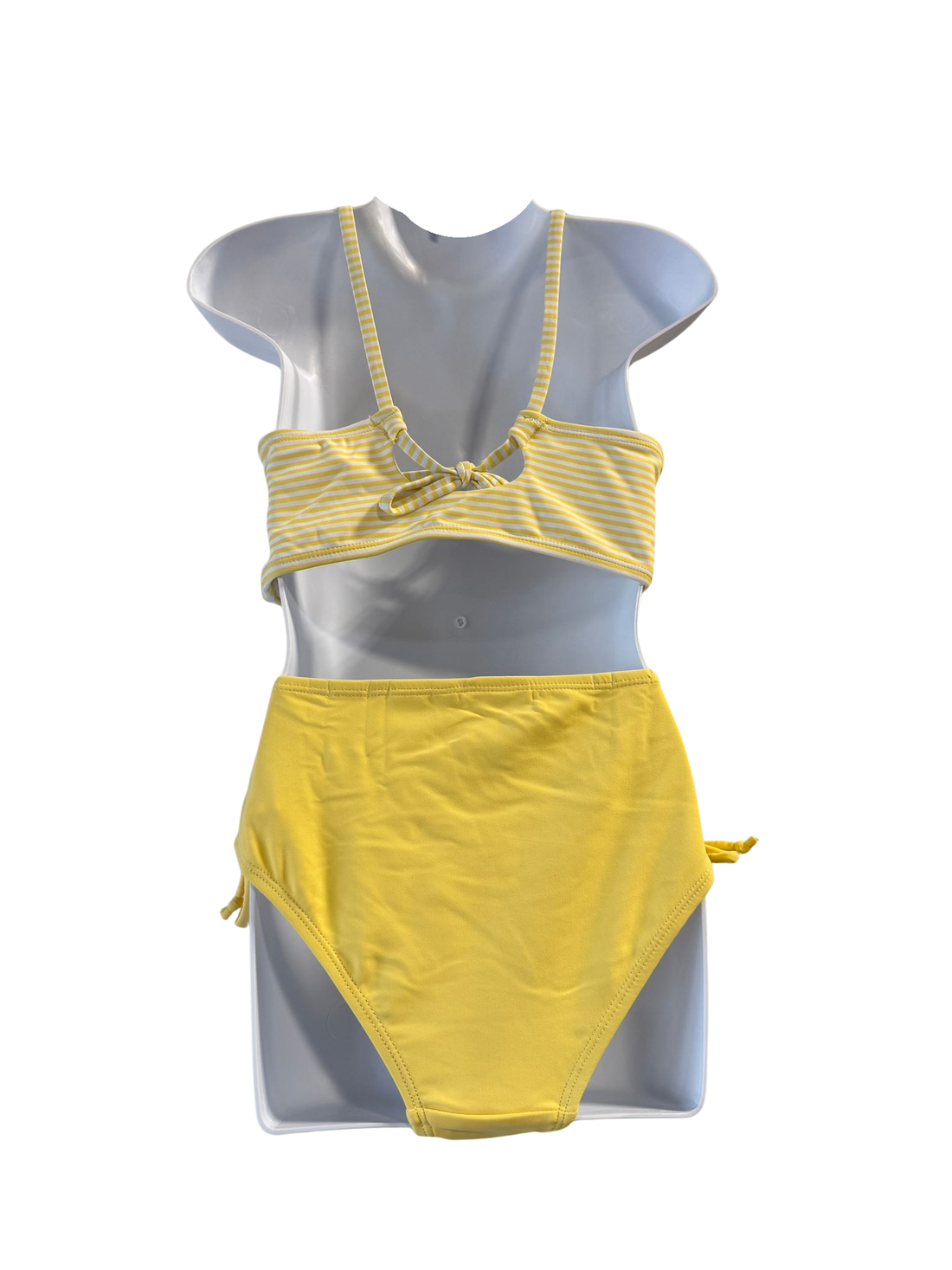 Ribbed Bikini Set — Keyhole Back & Bow Detail