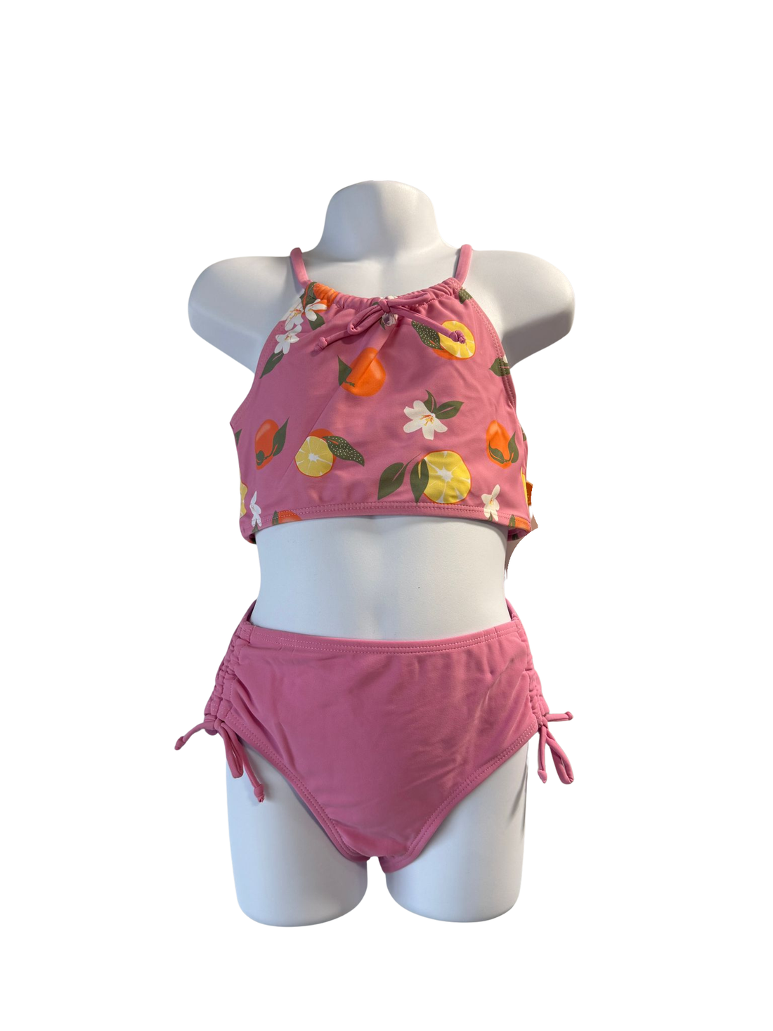 Ribbed Bikini Set — Keyhole Back & Bow Detail