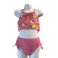 Ribbed Bikini Set — Keyhole Back & Bow Detail