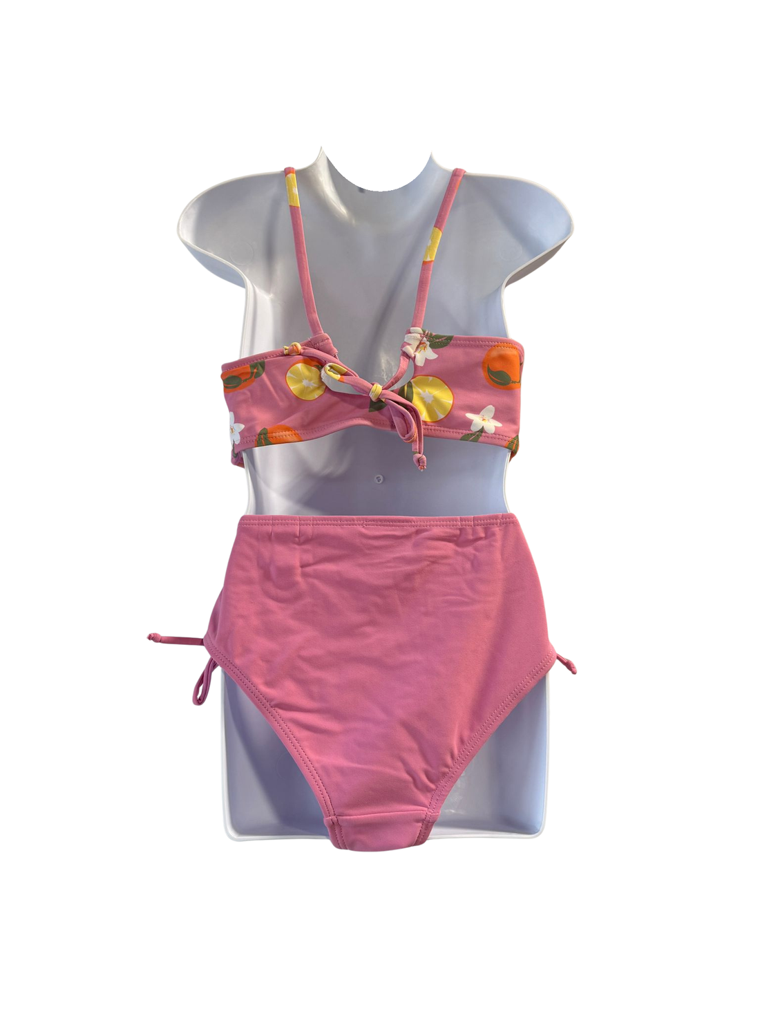 Ribbed Bikini Set — Keyhole Back & Bow Detail