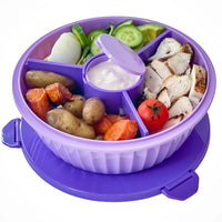 Poke Salad Bowl with Lid & Divider