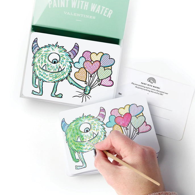 Paint with Water Valentine Cards