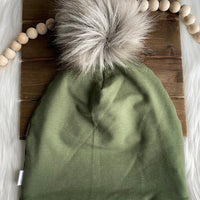 Bamboo Terry Beanie with Pom Pom