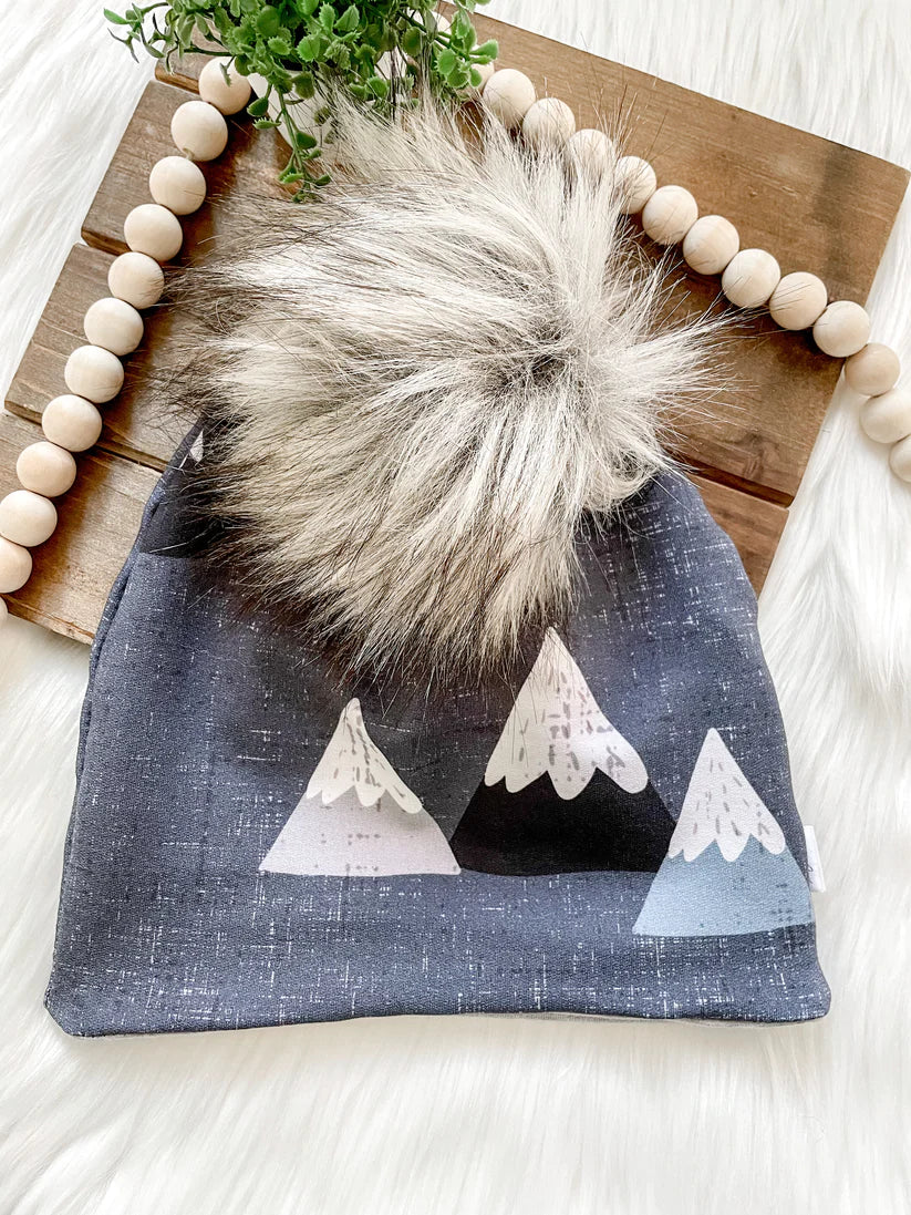 Bamboo Terry Beanie with Pom Pom