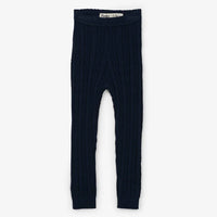 Navy Cable Knit Baby Leggings