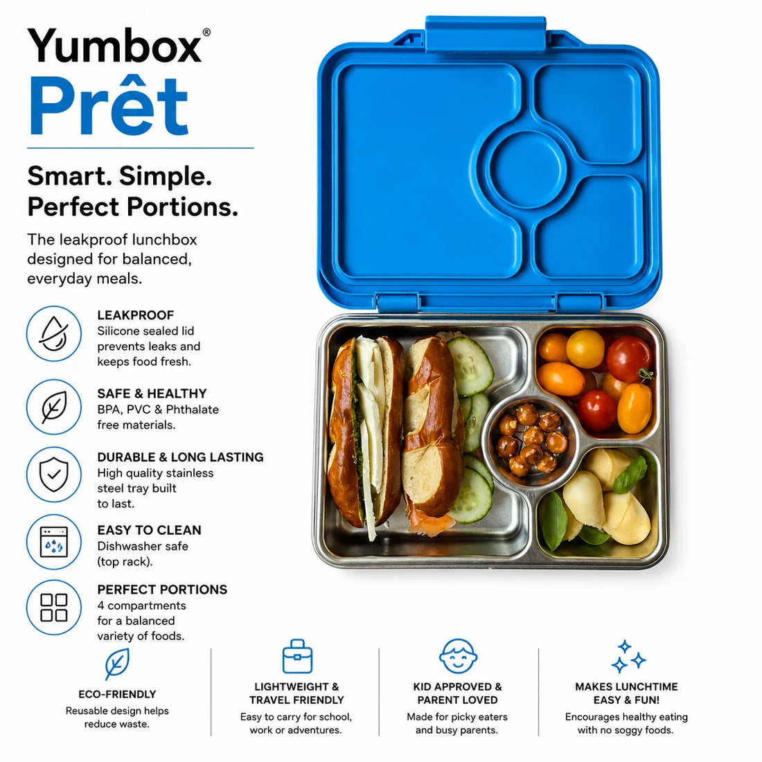 Pret Stainless Steel Leakproof Bento Box