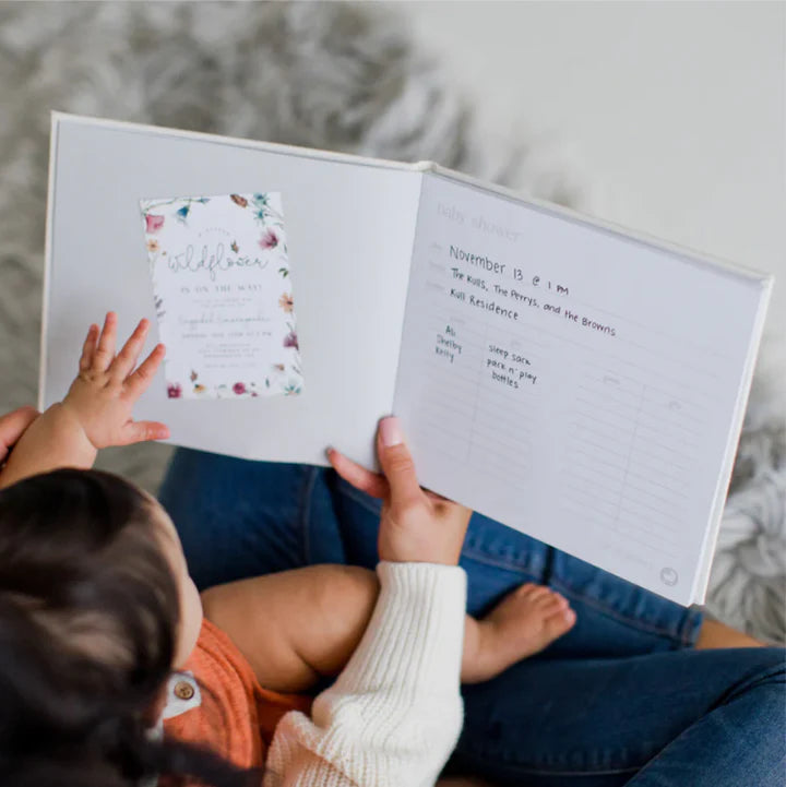Linen Square Baby Book
