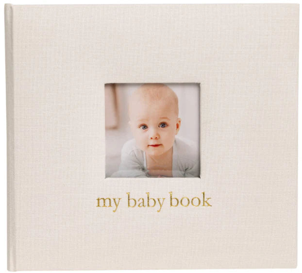 Linen Square Baby Book