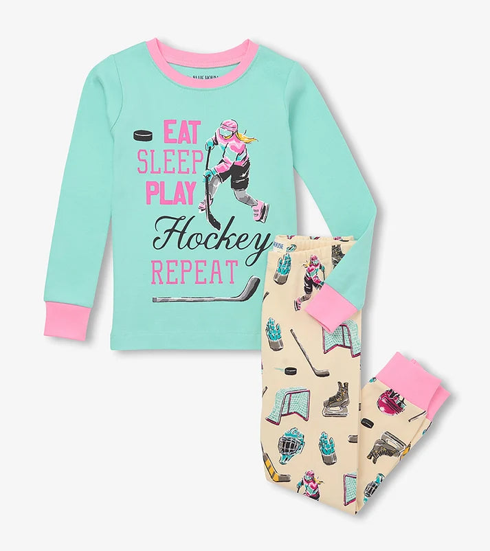 Eat Sleep Hockey Kids Pajamas