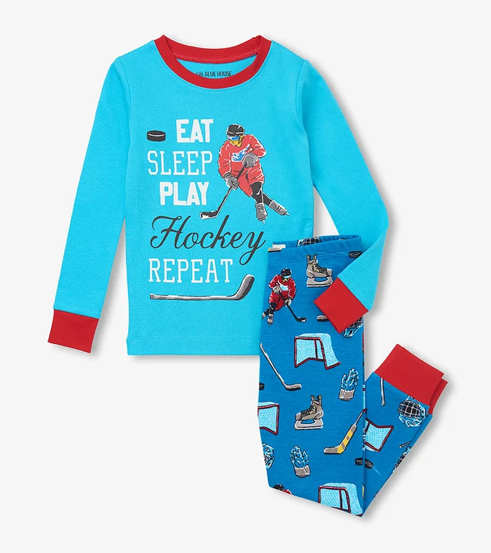 Eat Sleep Hockey Kids Pajamas