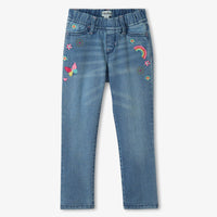 Girls Pretty Patches Stretch Denim Jeans