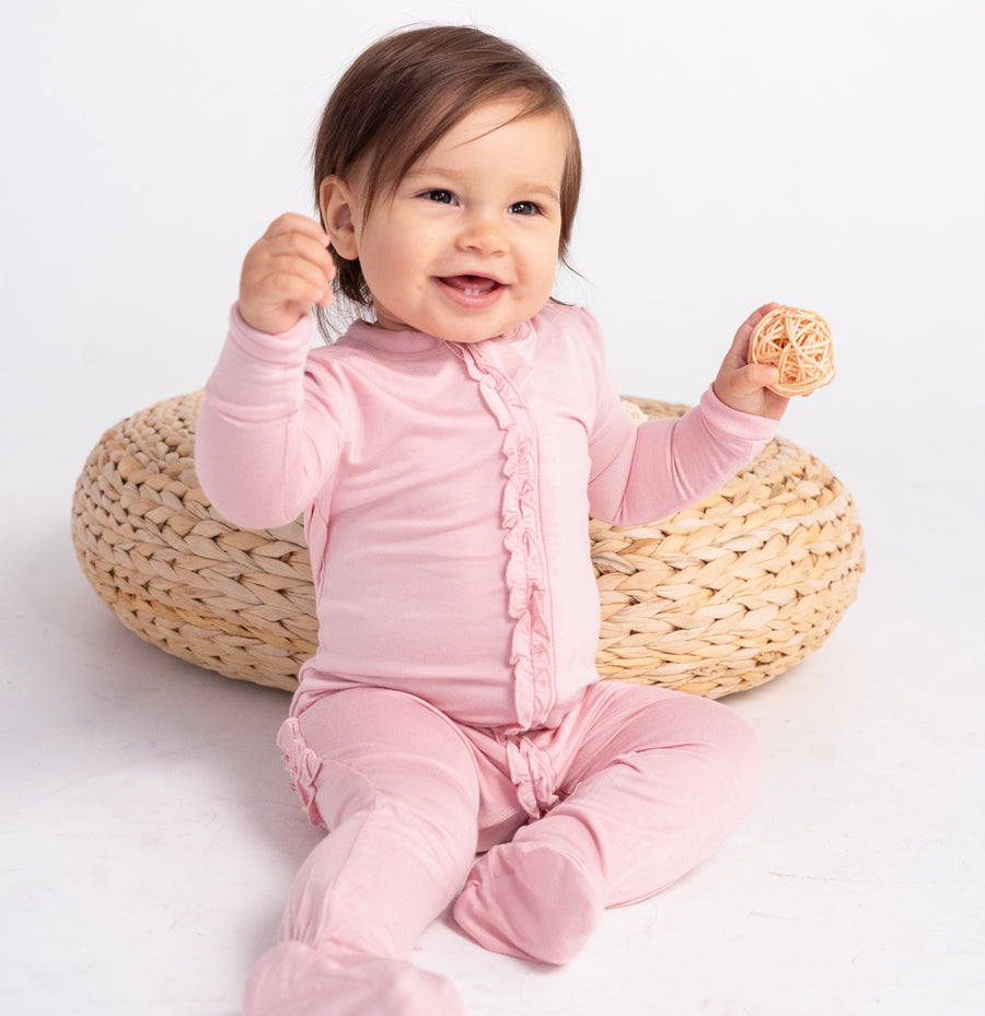 Bamboo Ruffle Footie Sleeper