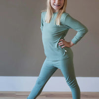 Bamboo Ribbed 2 piece Long Sleeve Pajamas