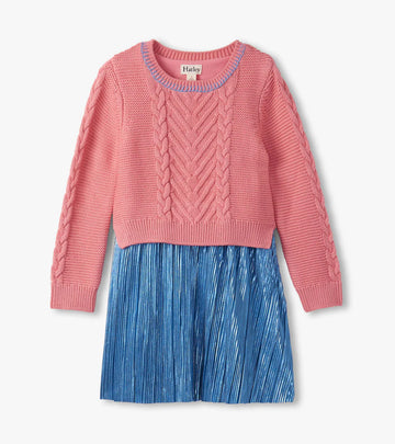 Girls Pink Flamingo Dress