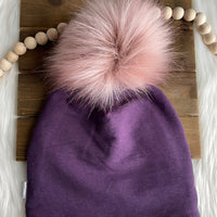 Bamboo Terry Beanie with Pom Pom