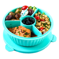 Poke Salad Bowl with Lid & Divider