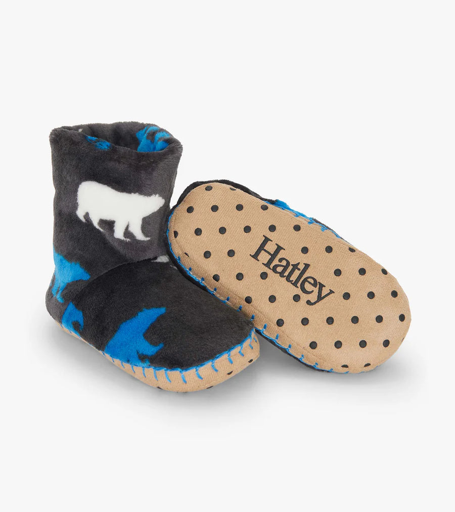 Polar Bear Silhouette Slippers
