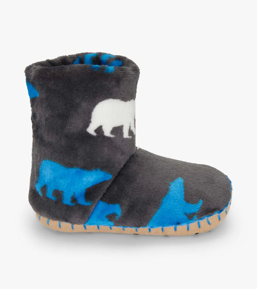 Polar Bear Silhouette Slippers