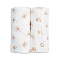 Cotton Muslin Swaddle Blankets - 2 pack