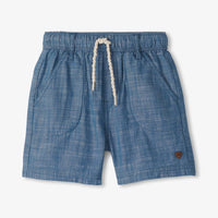 Boys Indigo Woven Shorts