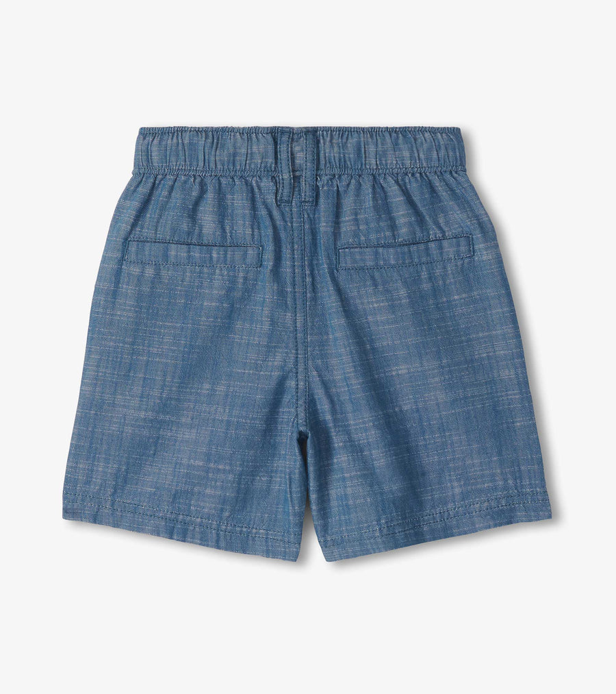 Boys Indigo Woven Shorts