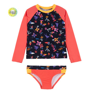 Two Piece Long Sleeve Swimsuit (2-12Y)