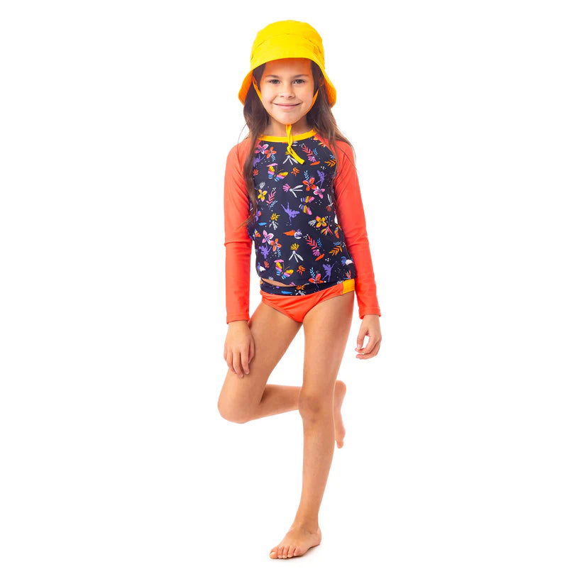 Two Piece Long Sleeve Swimsuit (2-12Y)