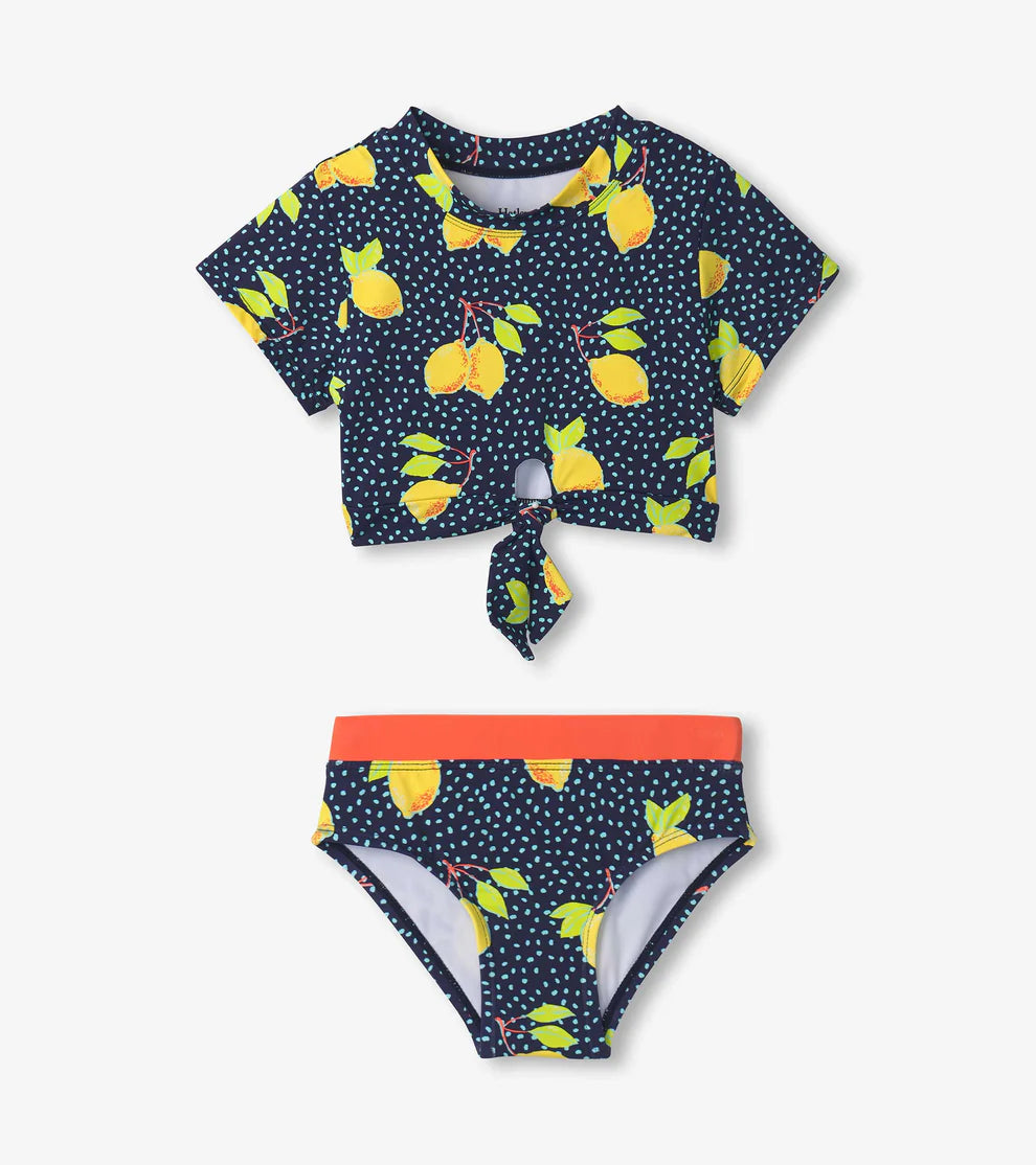 Fresh Lemons Short Sleeve Tankini Set