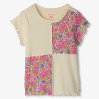 Girls Groovy Floral Patchwork Tee