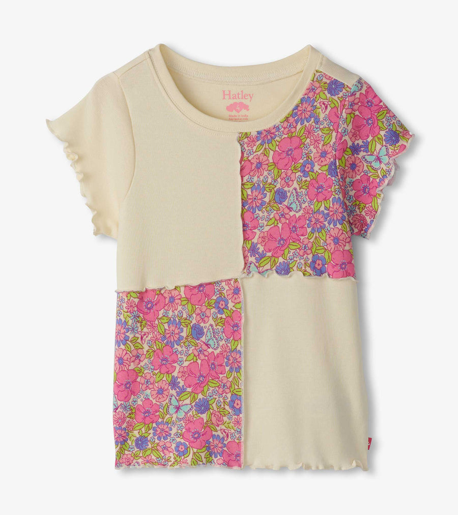 Girls Groovy Floral Patchwork Tee