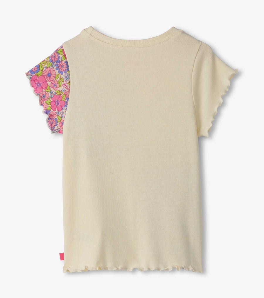 Girls Groovy Floral Patchwork Tee