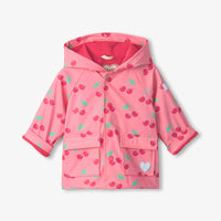 Toddler Girls Button Up Rain Jacket