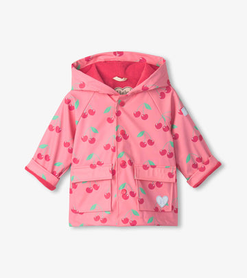 Toddler Girls Button Up Rain Jacket