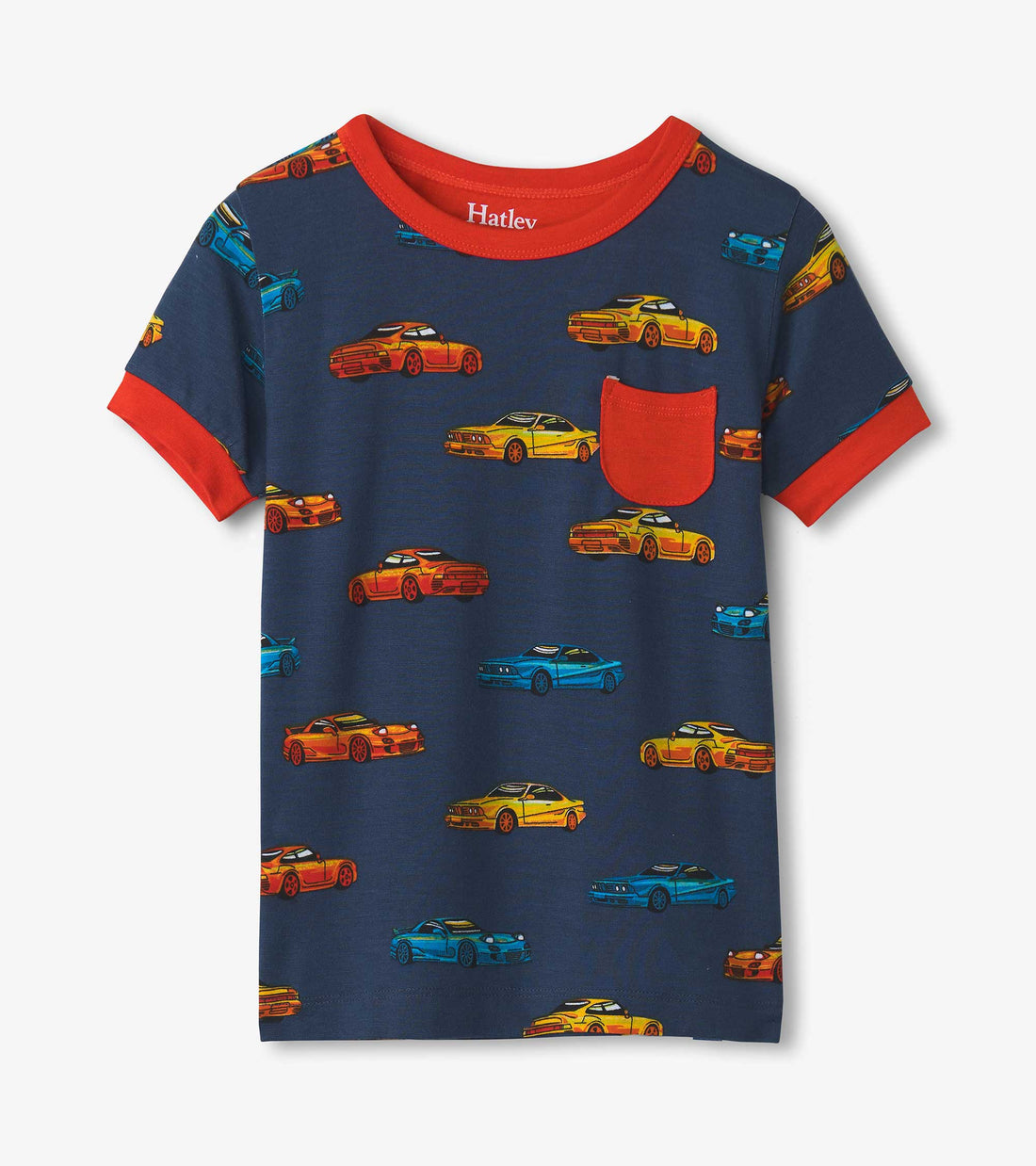 Sports Cars Bamboo Short Sleeve Pajama Set