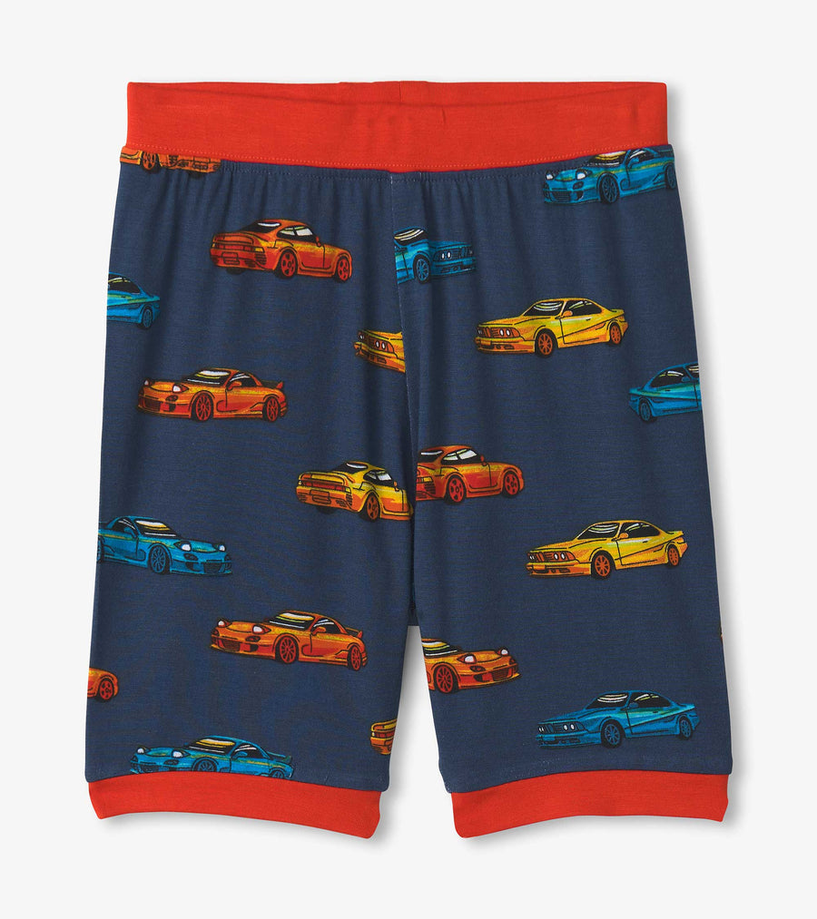 Sports Cars Bamboo Short Sleeve Pajama Set