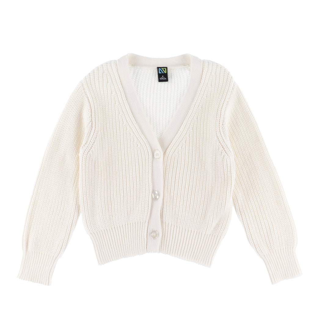 Girl's White Knit Cardigan