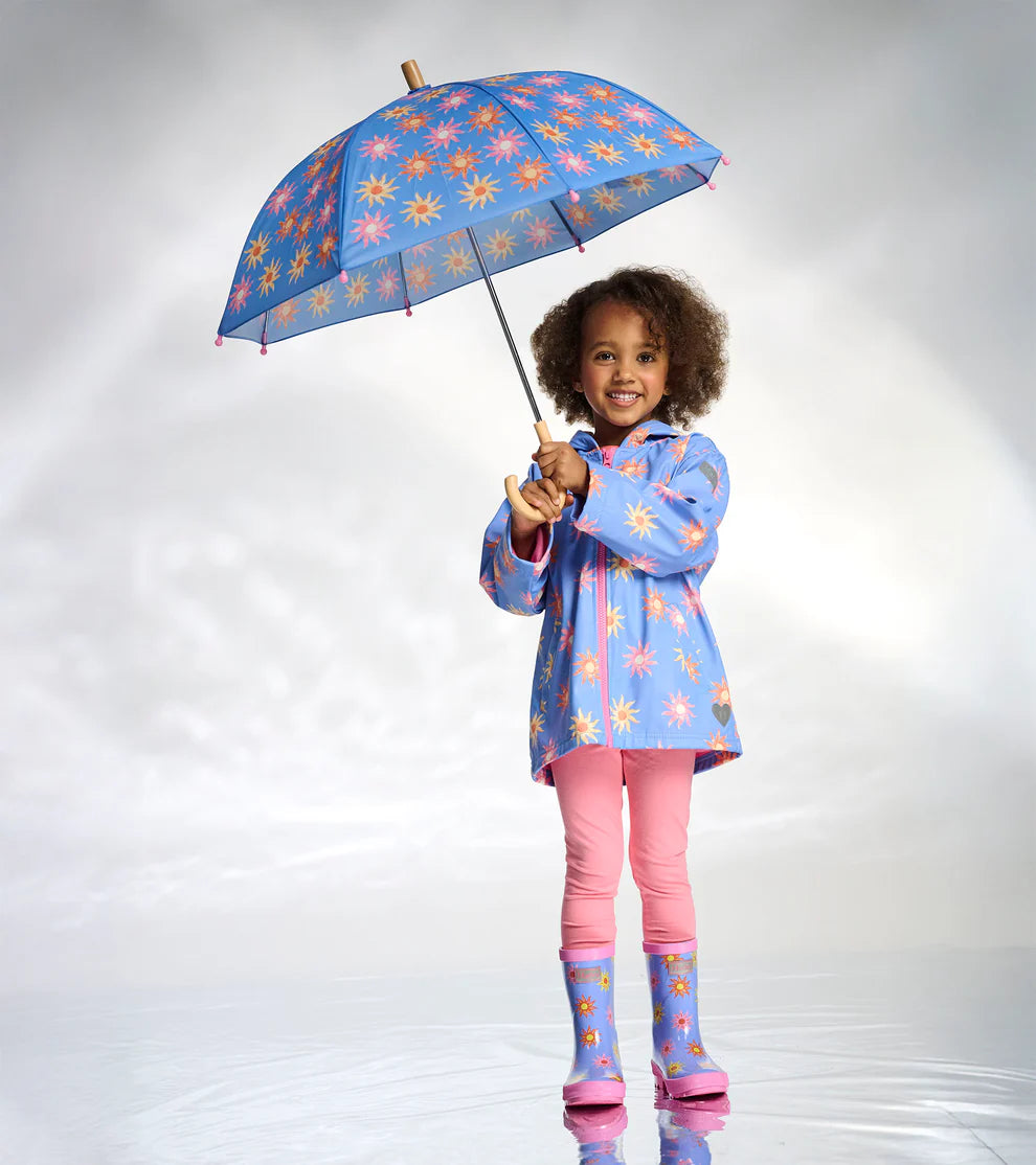 Girls Faded Suns Zip-Up Rain Jacket