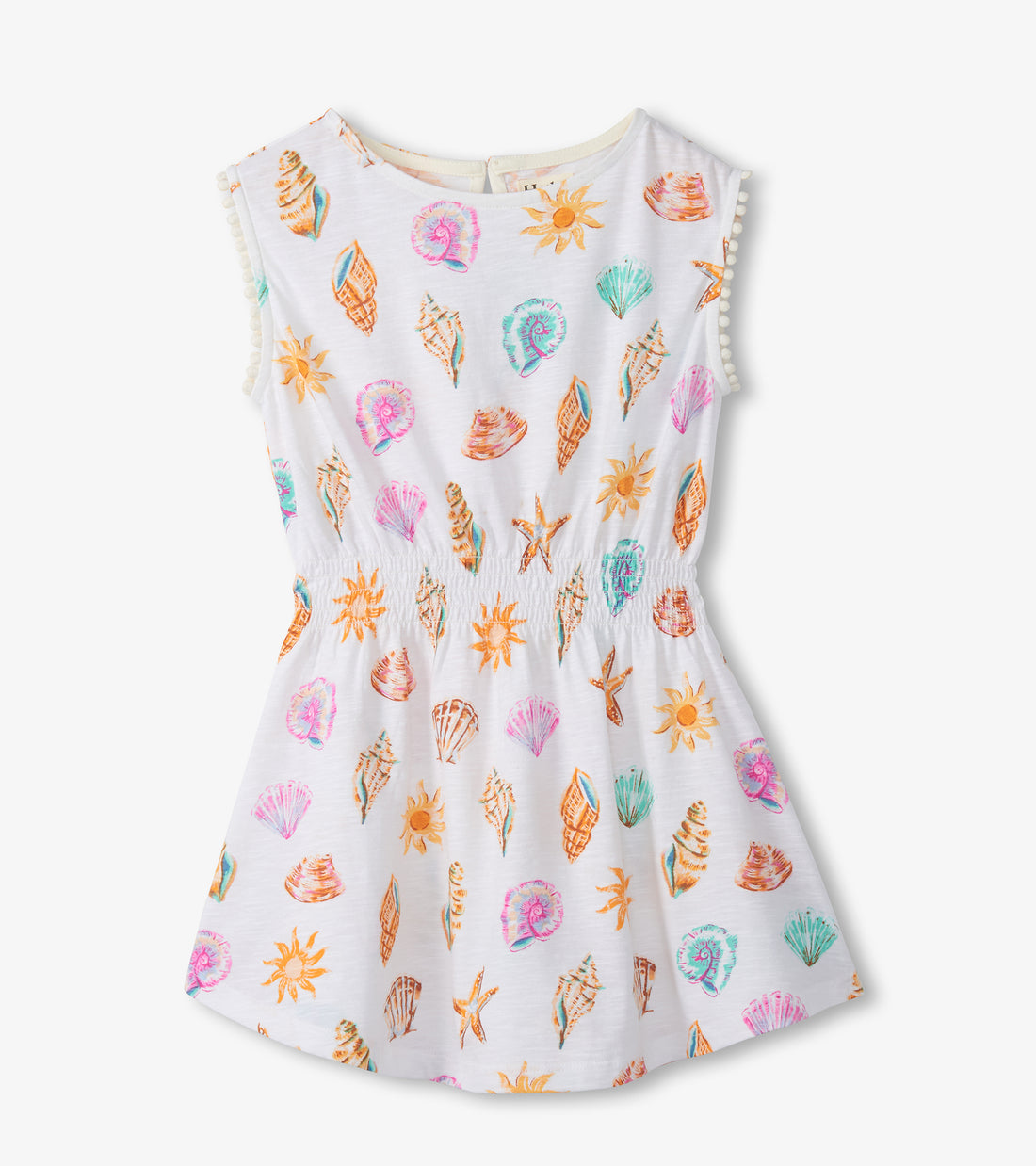 Shells & Sunshine Smocked Waist Dress