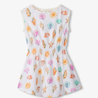 Shells & Sunshine Smocked Waist Dress