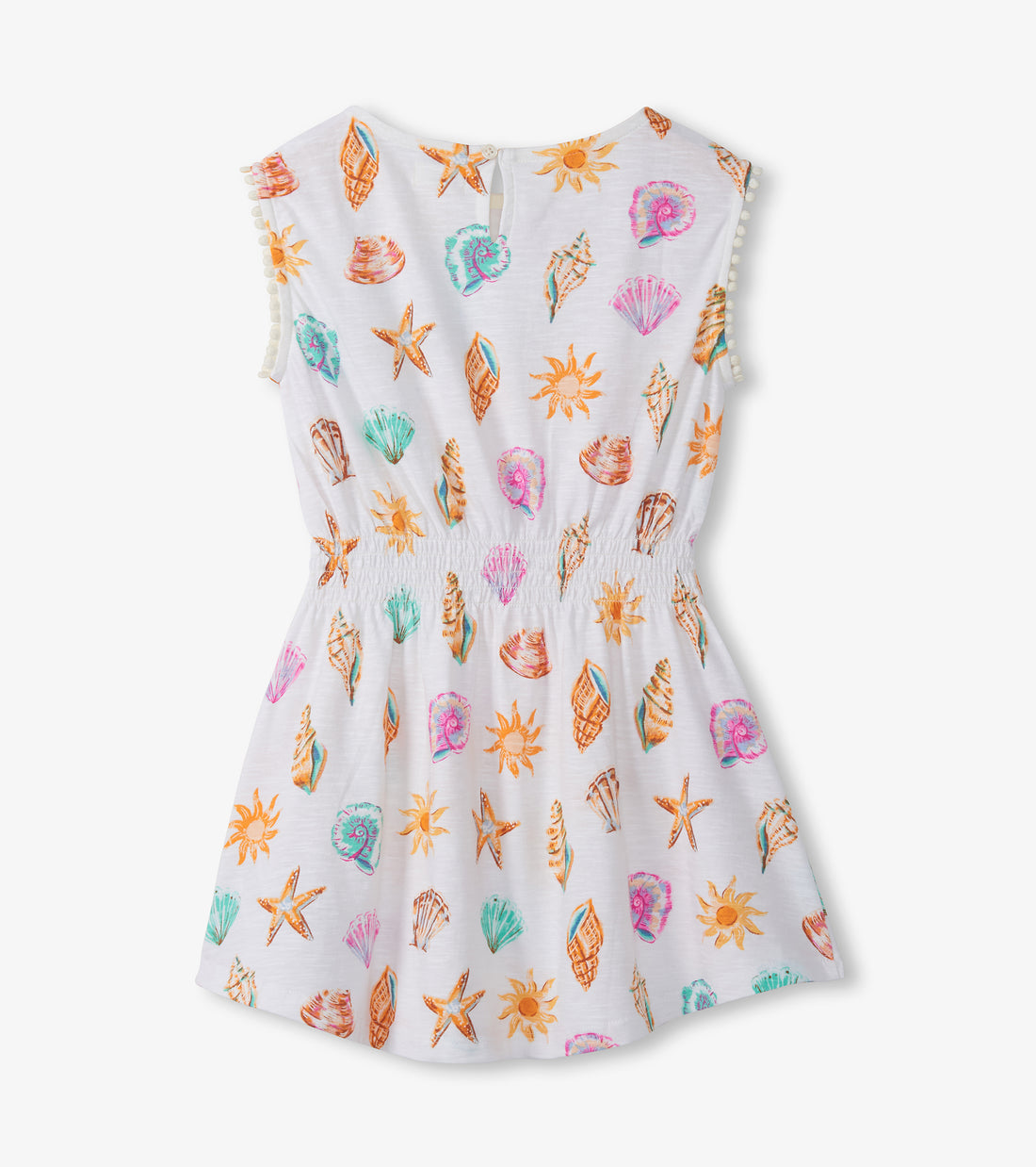 Shells & Sunshine Smocked Waist Dress
